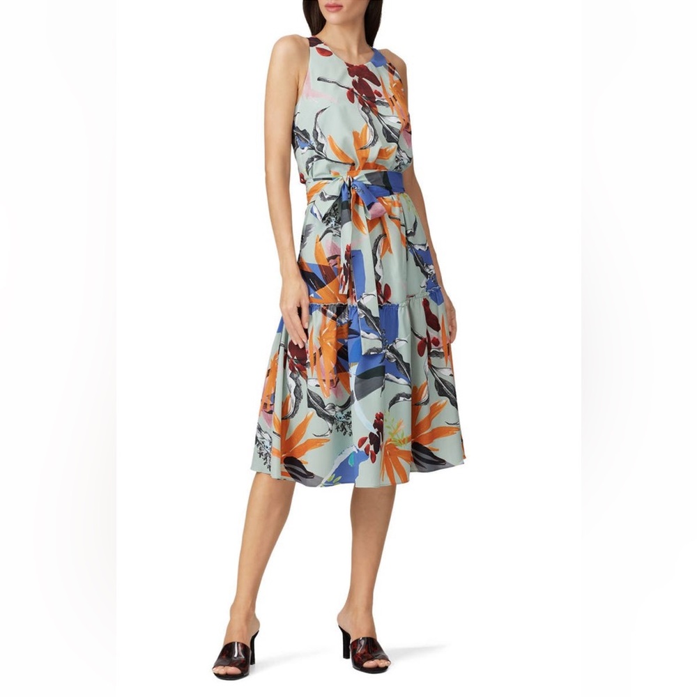 Slate & Willow Floral Sleeveless Midi Dress